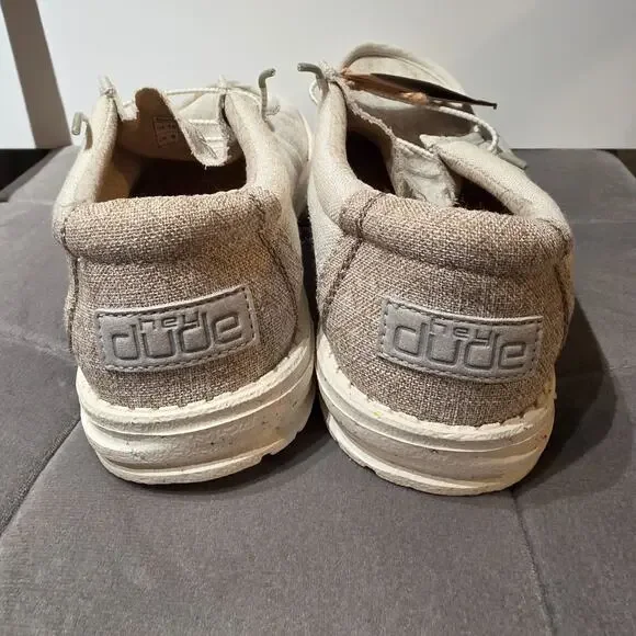 Hey Dude Wally Eco Linen Cottonwood Casual Shoes Men's Loafers - US 10 NWT - Picture 6 of 10